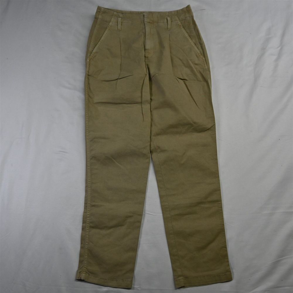 Gap 0 Khaki Pleat Slim Leg Trouser Utility Womens Stretch Chino Pants